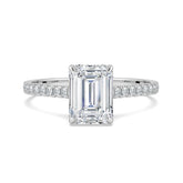 Hidden Halo Emerald-Cut Ring